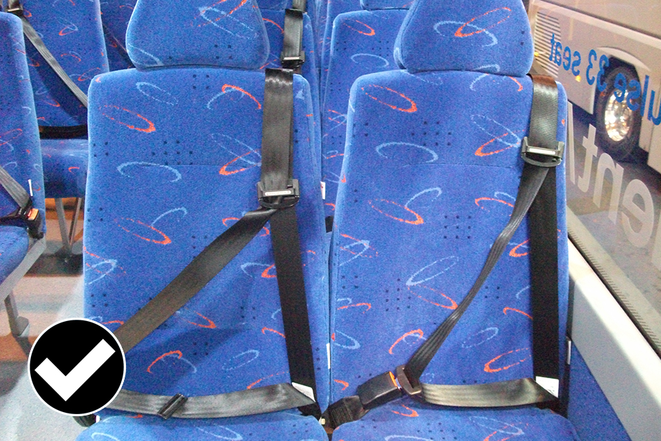 Image showing a correct use of seat belt types.