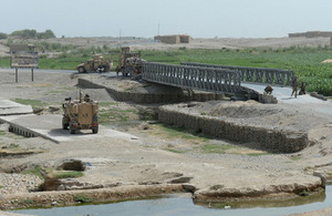 The Basharan bridge in Helmand province [Picture: Sergeant Barry Pope RLC, Crown copyright]