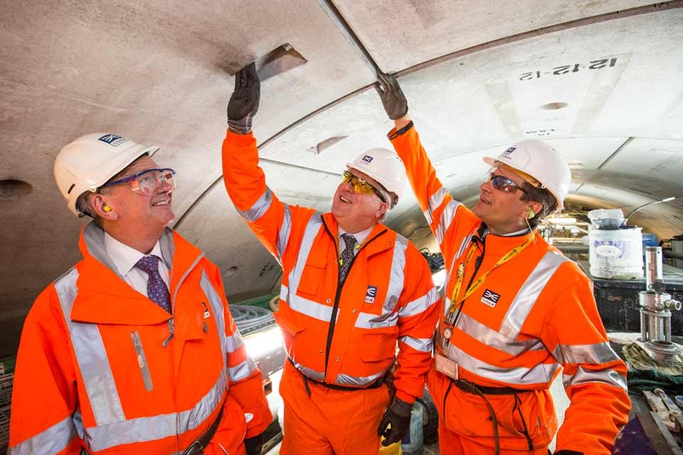 Secretary of State views Crossrail progress