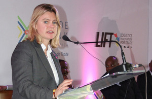Development Secretary Justine Greening at the launch of the LIFT fund in Tanzania