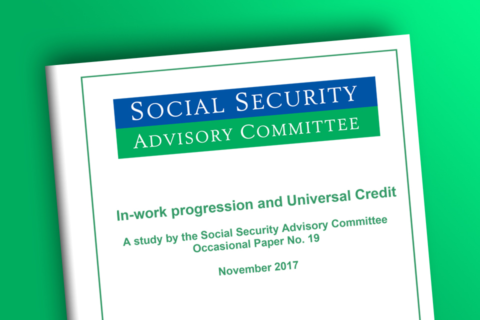 In-work progression and Universal Credit: SSAC report published