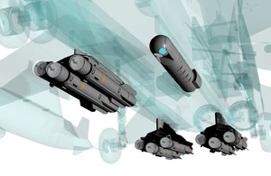 Computer-generated image of Dual Mode Seeker Brimstone missiles fitted to an aircraft [Picture: Copyright MBDA Systems]