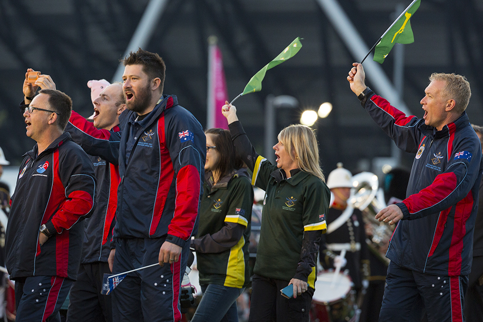 Invictus Games competitors at the opening ceremony