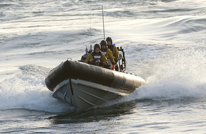 A Royal Navy Pacific 24 rigid inflatable boat [Picture: Andrew Linnett, Crown copyright]