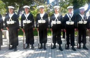 Chilean Navy officers during ceremony.