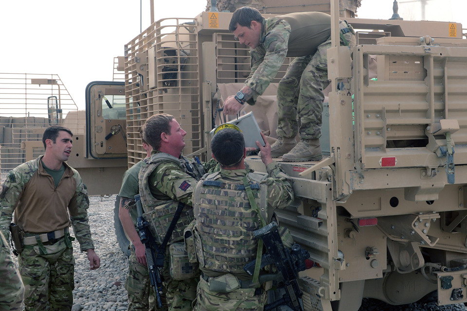 British forces deliver the goods to the front line