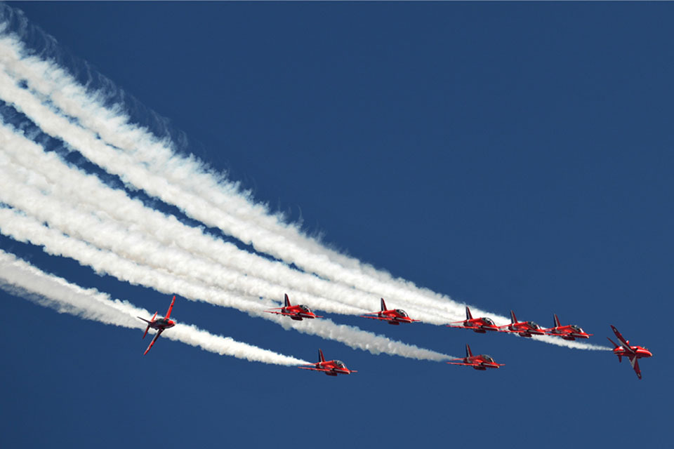 Red Arrows Olympics flypasts