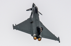 A 29 (Reserve) Squadron Typhoon aircraft (library image) [Picture: Andrew Linnett, Crown copyright]