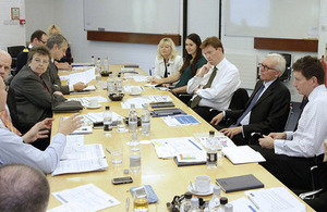 Danny Alexander in meeting with participants
