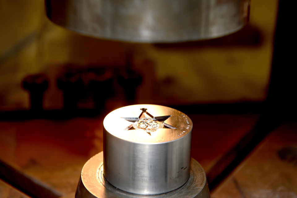 Arctic Star medals being produced at the Royal Mint Cardiff