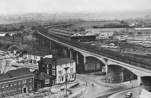 Bletchley viaduct 1973 - Not used since the early 1990s, the viaduct will be reopened