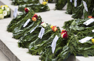 Wreaths were laid at the Cenotaph for UN peacekeepers who lost their lives