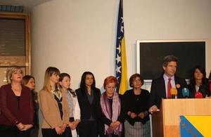 Ambassador Ferguson with members of the Women's Caucus of the FBIH House of Representatives