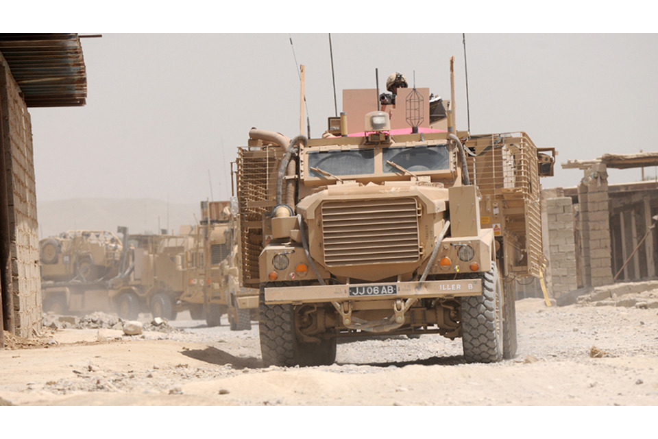 Mastiff protects soldiers from roadside explosion in Helmand