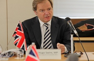 UK Minister Hugo Swire