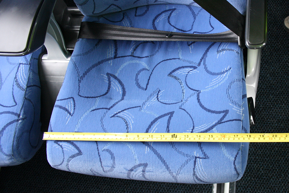 DVSA will measure passenger seats for size and space.