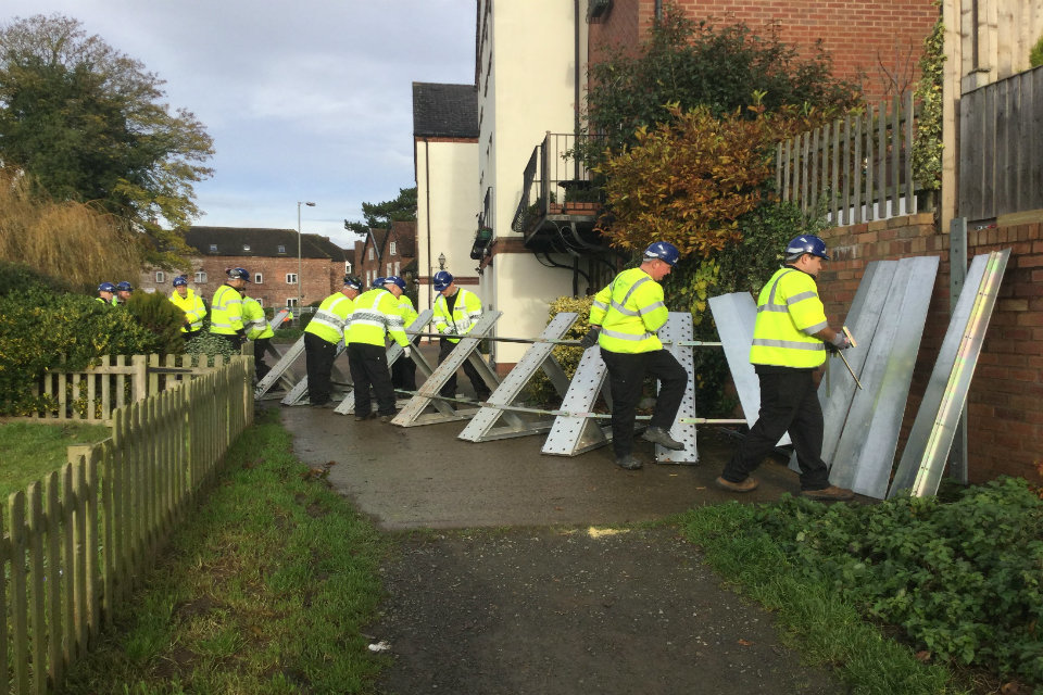 Flood defences put to the test in Bewdley