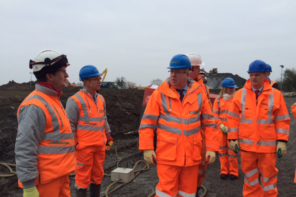 Transport Secretary views efforts to reopen landslip hit rail line