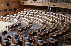 Photograph from inside the Scottish Parliament