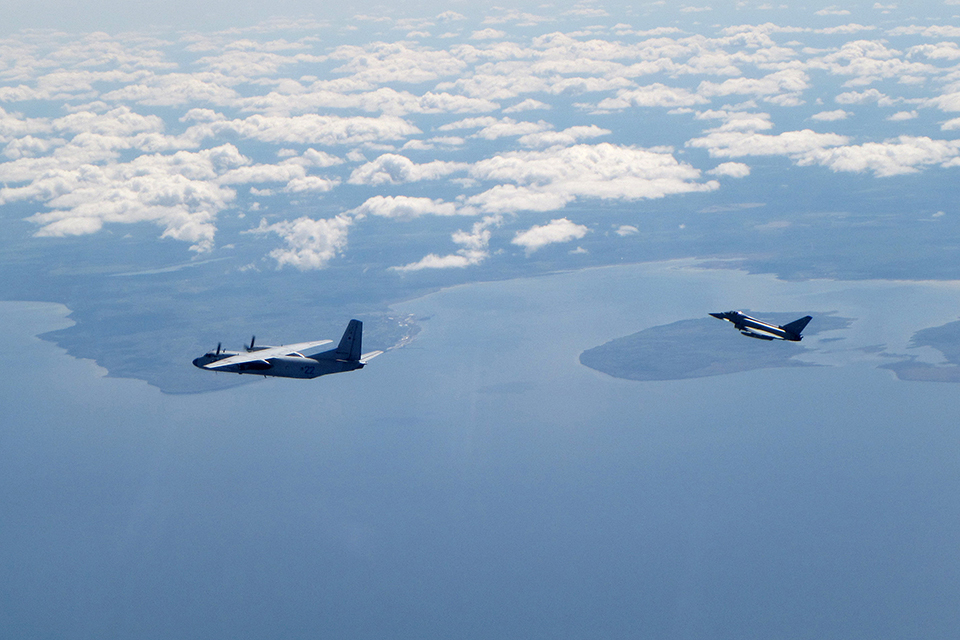 Royal Air Force Typhoons intercept Russian aircraft near Baltics