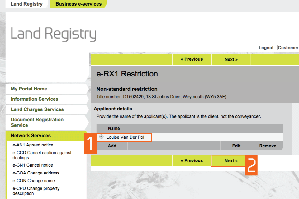 Check and amend applicant details
