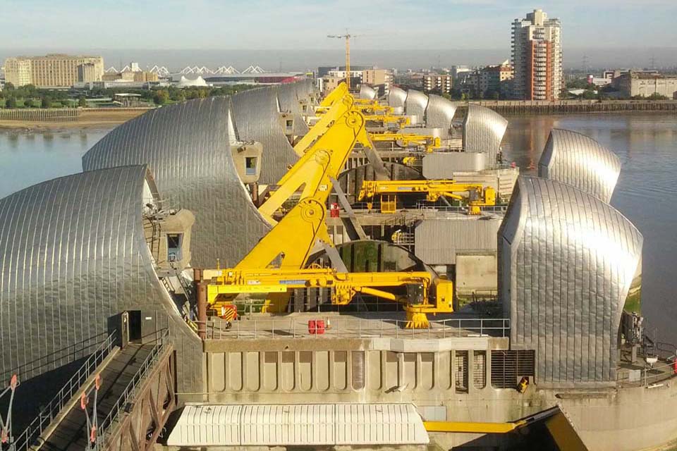 Photograph of the Thames Barrier