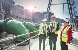 Energy Minister Jesse Norman on a tour of the facility