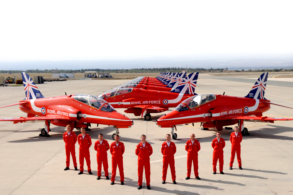 Red Arrows 50th season line-up