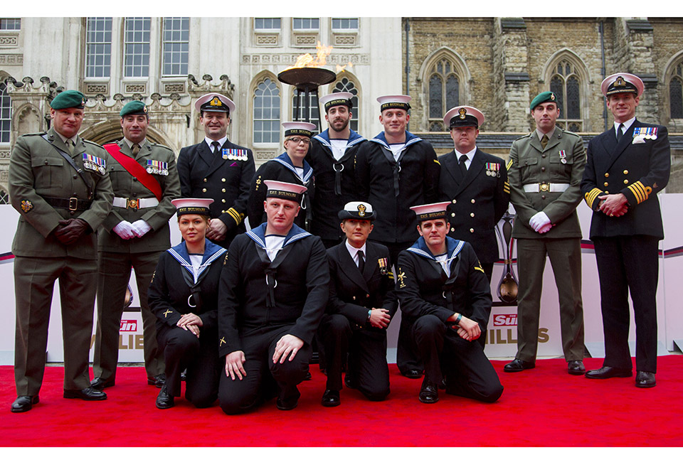 Personnel from HMS Bulwark who won the Best Unit Award. Crown Copyright.