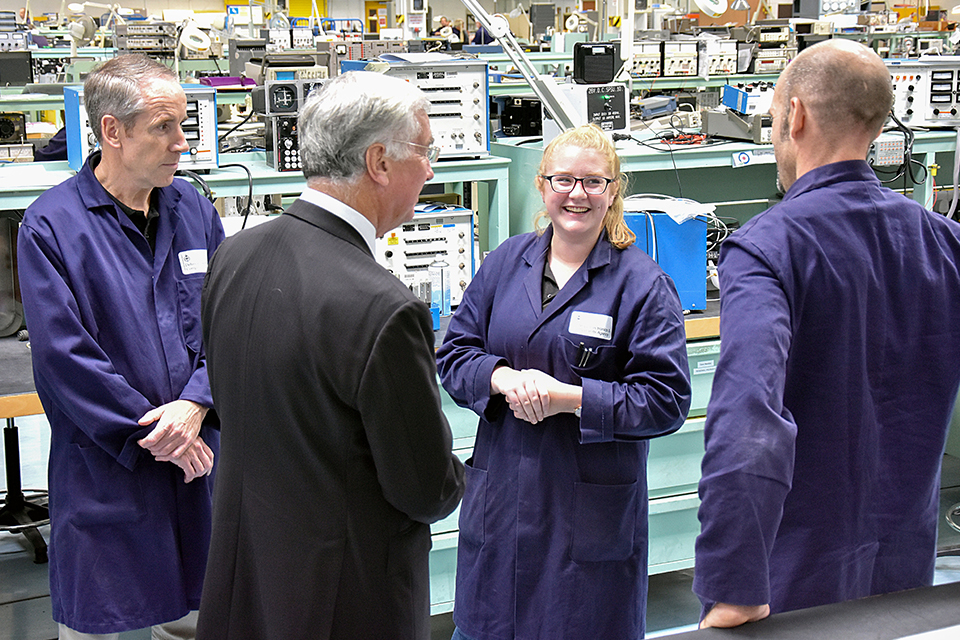 Secretary of State for Defence visits DECA Sealand