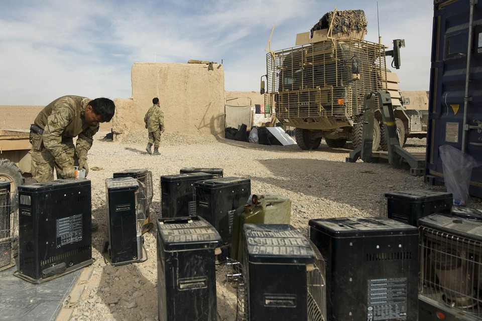 Redeployment of kit from Afghanistan