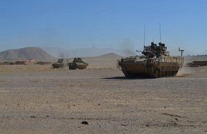 British Army Warrior vehicles on patrol in Helmand province (library image) [Picture: Crown copyright]