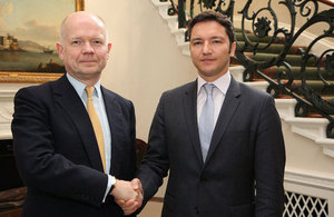 Foreign Secretary William Hague meeting Kristian Vigenin, Bulgarian Minister of Foreign Affairs in London,