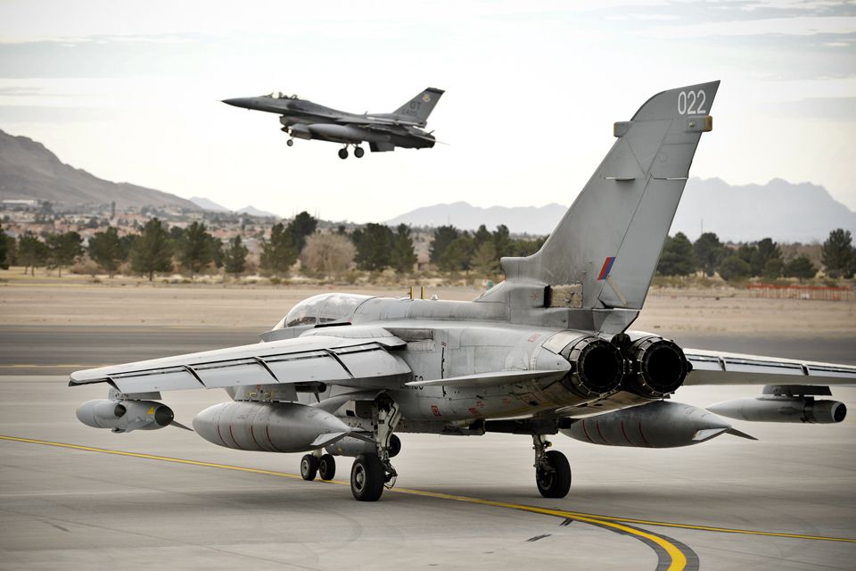 A Tornado GR4 waits to take off