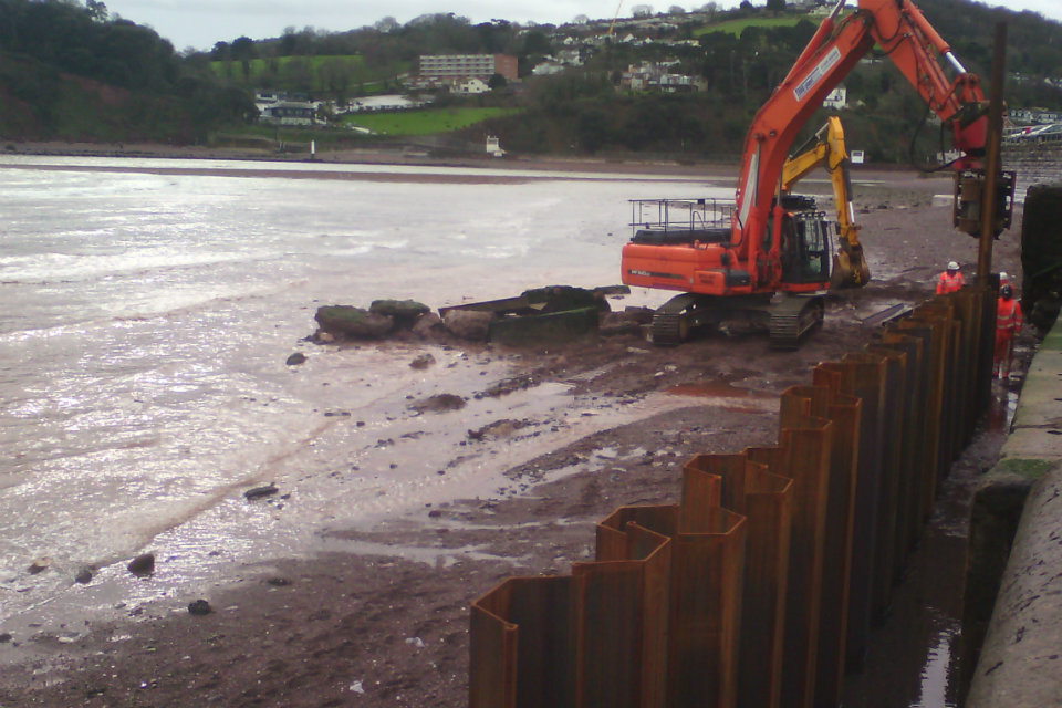 Repairs to Teignmouth sea wall completed