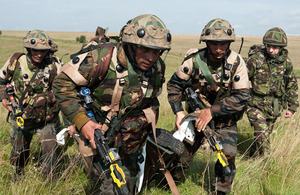 Soldiers from 3rd Battalion The Bihar Regiment taking part in Exercise Ajeya Warrior on Salisbury Plain