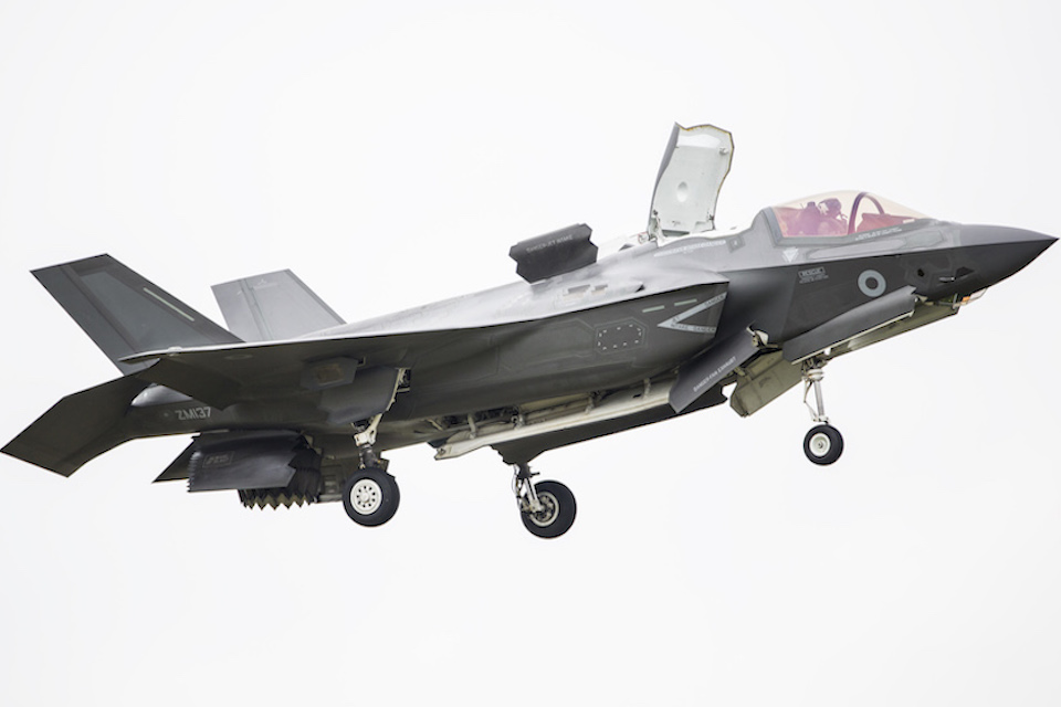The cutting-edge F-35 fighter jet.