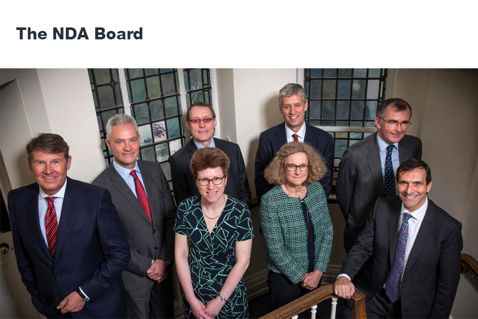 The current NDA Board: back row from left to right, Volker Beckers, David Peattie, Adrian Simper, Tom Smith and Rob Holden.  Front row, from the left, Evelyn Dickey, Janet Ashdown and David Batters.