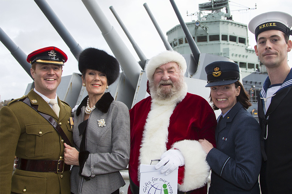 2015 Christmas gift initiative for Armed Forces launches HMS Belfast