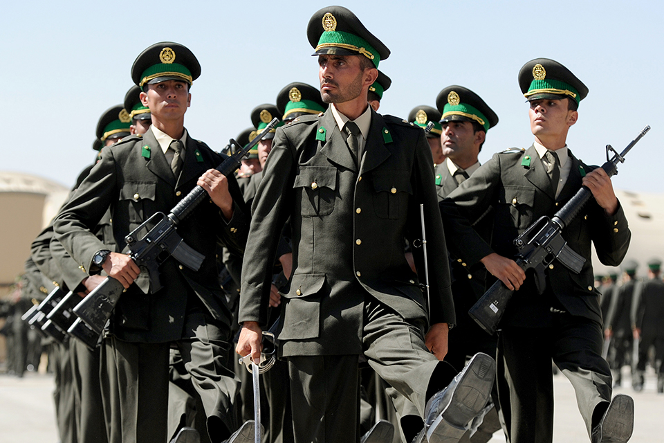 Members of the First Kandak at their graduation parade from ANAOA [Picture: Corporal Chantelle Cooke]