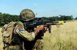 A soldier taking part in an exercise on the Stanford Training Area [Picture: Corporal Obi Igbo, Crown copyright]