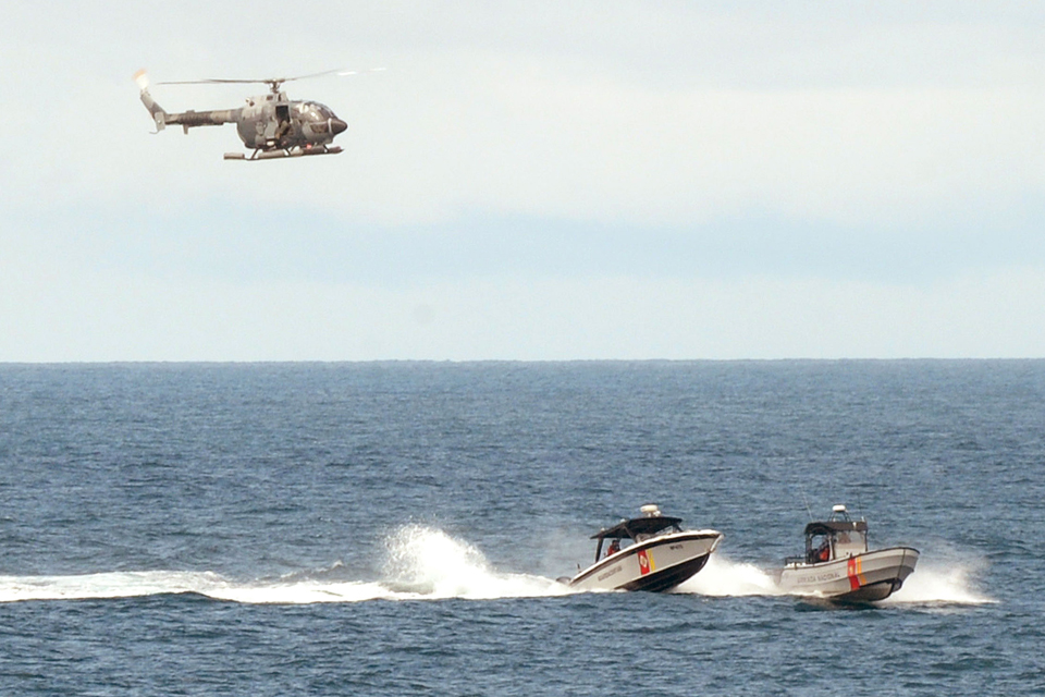 Colombian helicopter and fast boat assets 