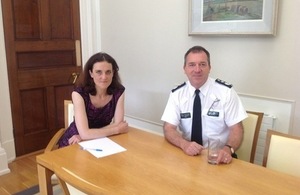 Theresa Villiers and PSNI Chief Constable Matt Baggott