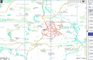 Image from RLR viewer of land parcels