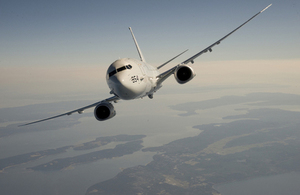 P-8A Poseidan Maritime Patrol Aircraft in flight