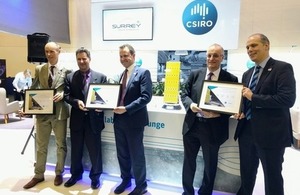 UK Space Agency Chief Executive Graham Turnock at the Nova-SAR-S signing between Surrey Satellite Technology Limited (SSTL) and Australia’s Commonwealth Scientific and Industrial Research Organisation (CSIRO)