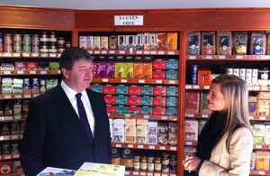 Alistair Carmichael with Kirsty Gillies of Angelic Gluten Free