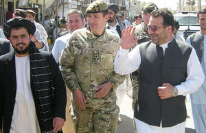 Brigadier Doug Chalmers and the outgoing Governor of Helmand province, Gulab Mangal (right)