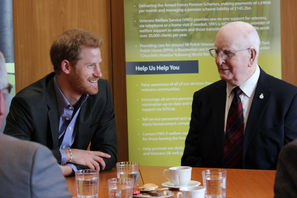 MOD Veterans UK welcomes Prince Harry to Blackpool in a visit marking 25 years of helpline support