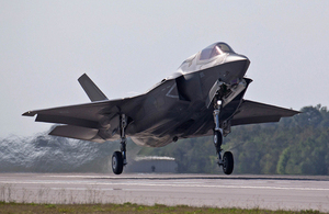 An F-35 Lightning II aircraft at Eglin Air Force Base, Florida [Picture: Sergeant Pete Mobbs RAF, Crown copyright]